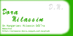 dora milassin business card